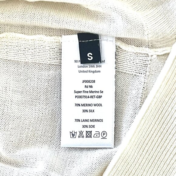 Joseph Cashair Merino Wool & Silk Sweater in Oyster White - Picture 10 of 10